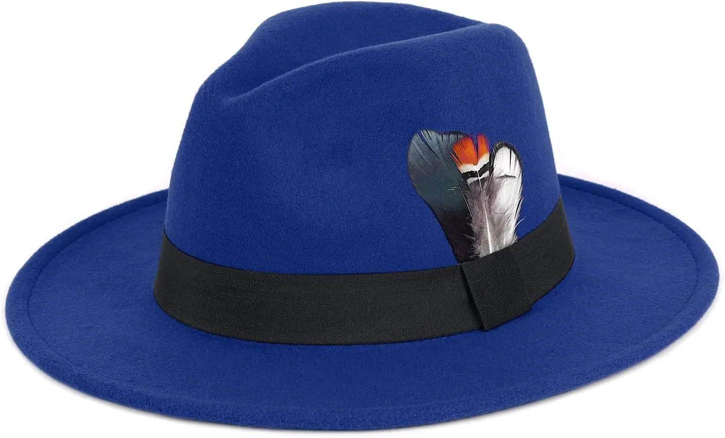 FADACHY Classic Fedora Hats for Men & Women Wide Brim Felt Hat Panama Dress Fedora Hat
