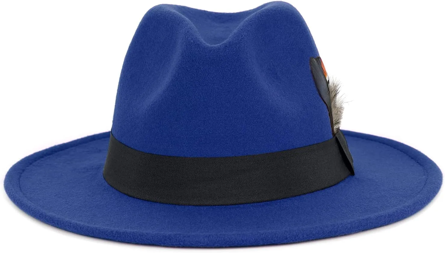 FADACHY Classic Fedora Hats for Men & Women Wide Brim Felt Hat Panama Dress Fedora Hat
