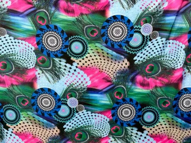 Feather Disc Printed Jersey