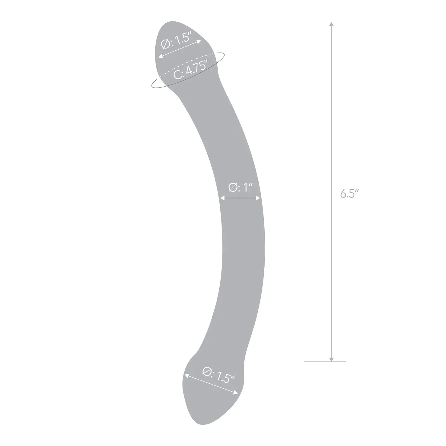 Gläs 8-Inch Red Head Double-Ended Dildo - Premium Glass Pleasure Tool