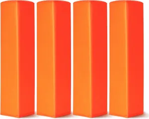 GoSports Football End Zone Pylons - Set of 4, Regulation 18 Inch x 4 Inch Sand Weighted Anchorless Football Field Markers