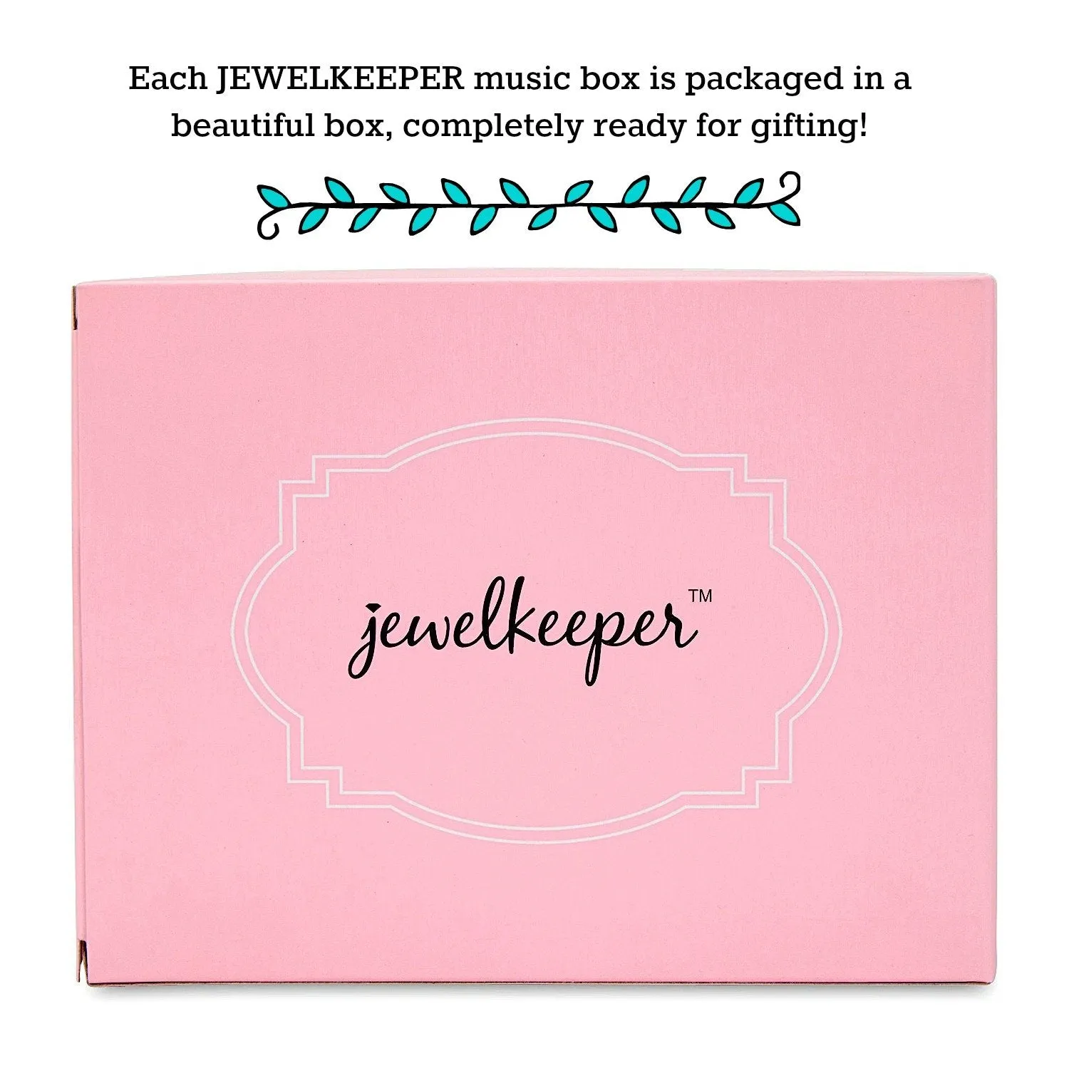 Jewelkeeper Girl's Musical Jewelry Storage Box with Spinning Ballerina, Pink Design, Swan