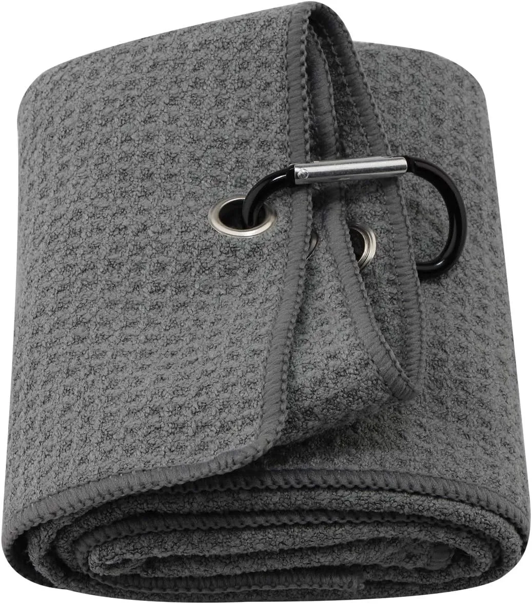 JXGZSO Dad Golf Towel Embroidered Golf Towel Gift Golf Father Gift Embroidered Golf Towel with Clip (-Best papa by par Grey)