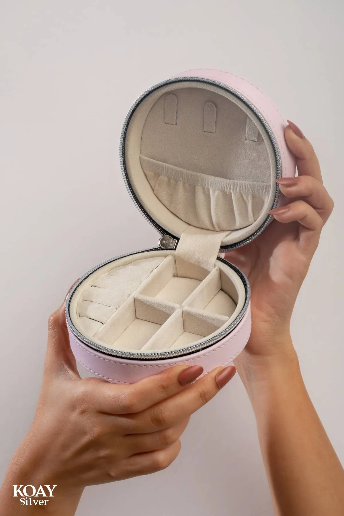 KOAY Circle Pink Jewelry Box