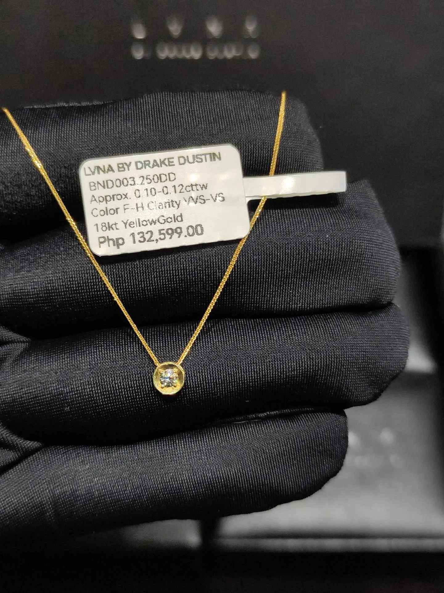 #LoveLVNA | Classic 0.50ct Face Round Solitaire Floater Diamond Necklace 18” 18kt Chain