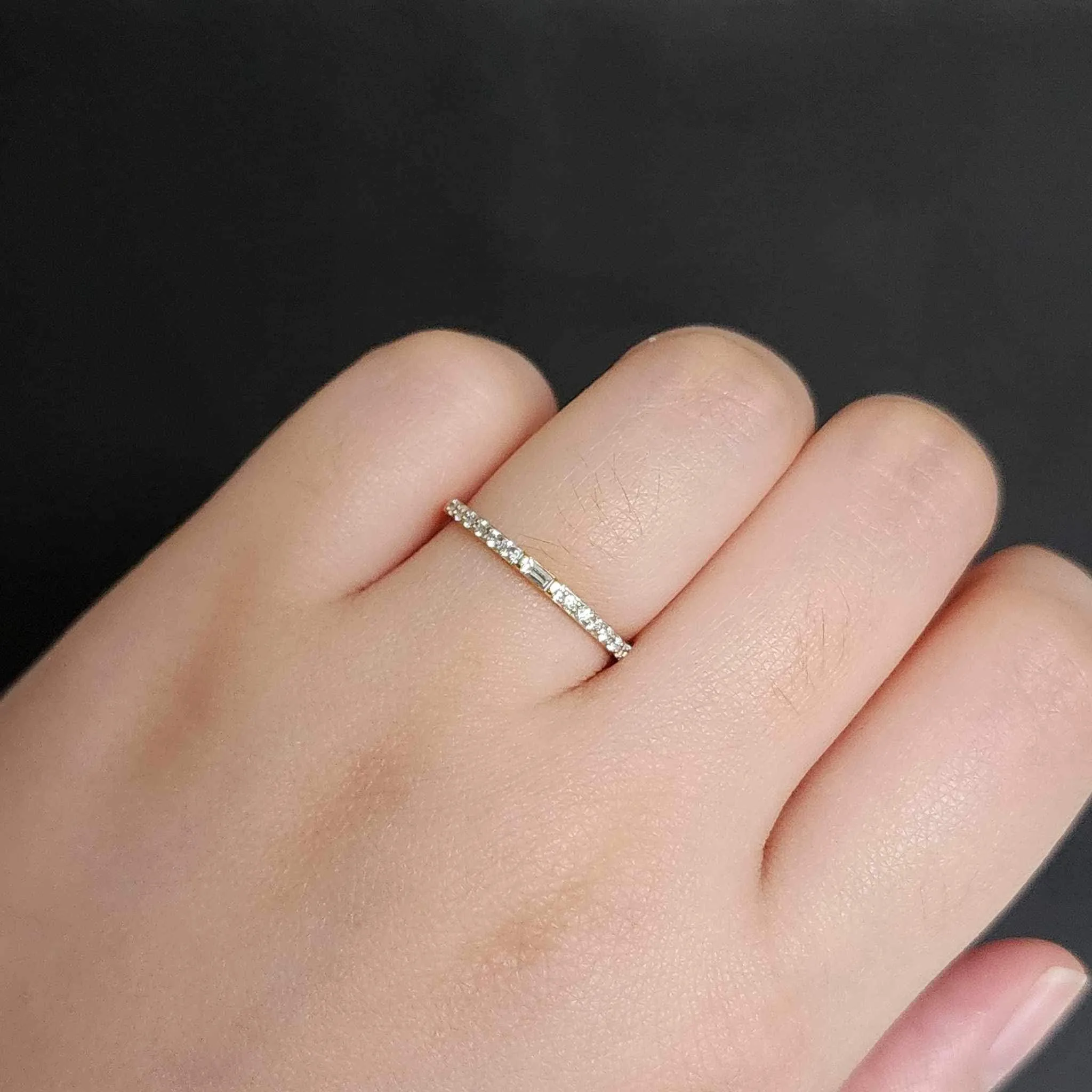 #LVNA2024 | Golden Dainty Half Eternity Diamond Ring 18kt