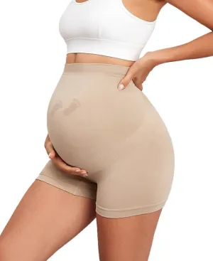 Maternity Shapewear Seamless Underwear Over Bump Pregnancy Shorts High Waist Panties Under Dress Belly Support