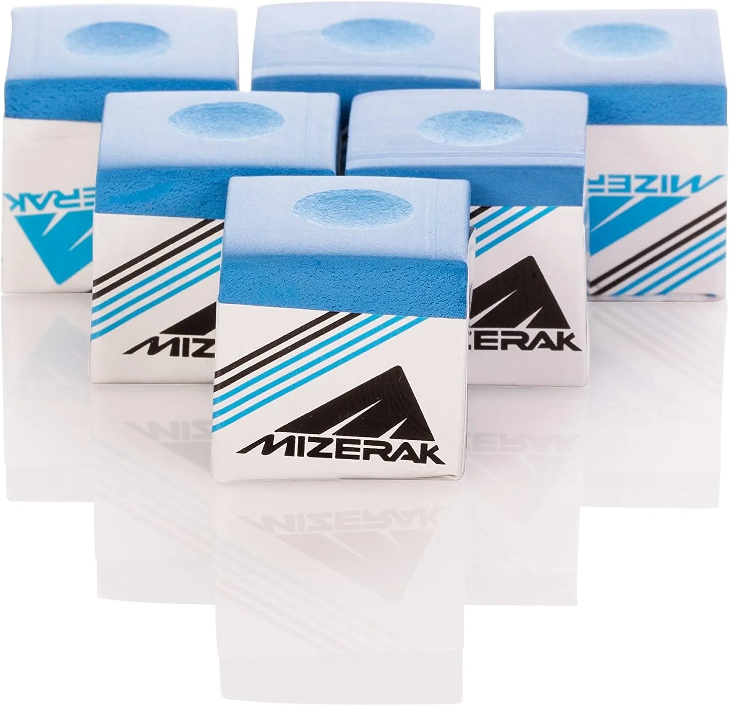 Mizerak Cue Chalk (6 Pack) blue , 0.90 x 3.10 x 4.70 inches