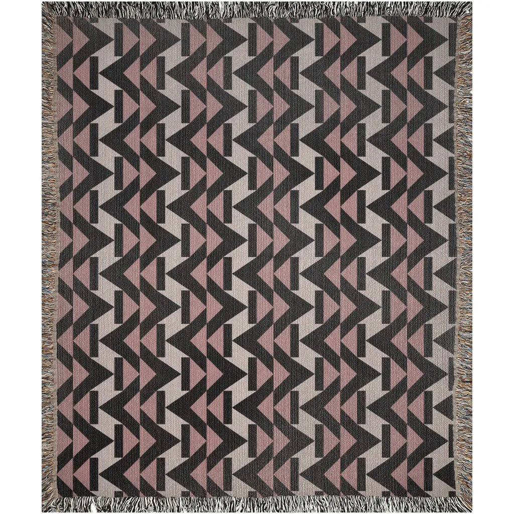 Modern Chevron Pattern Woven Throw Blanket