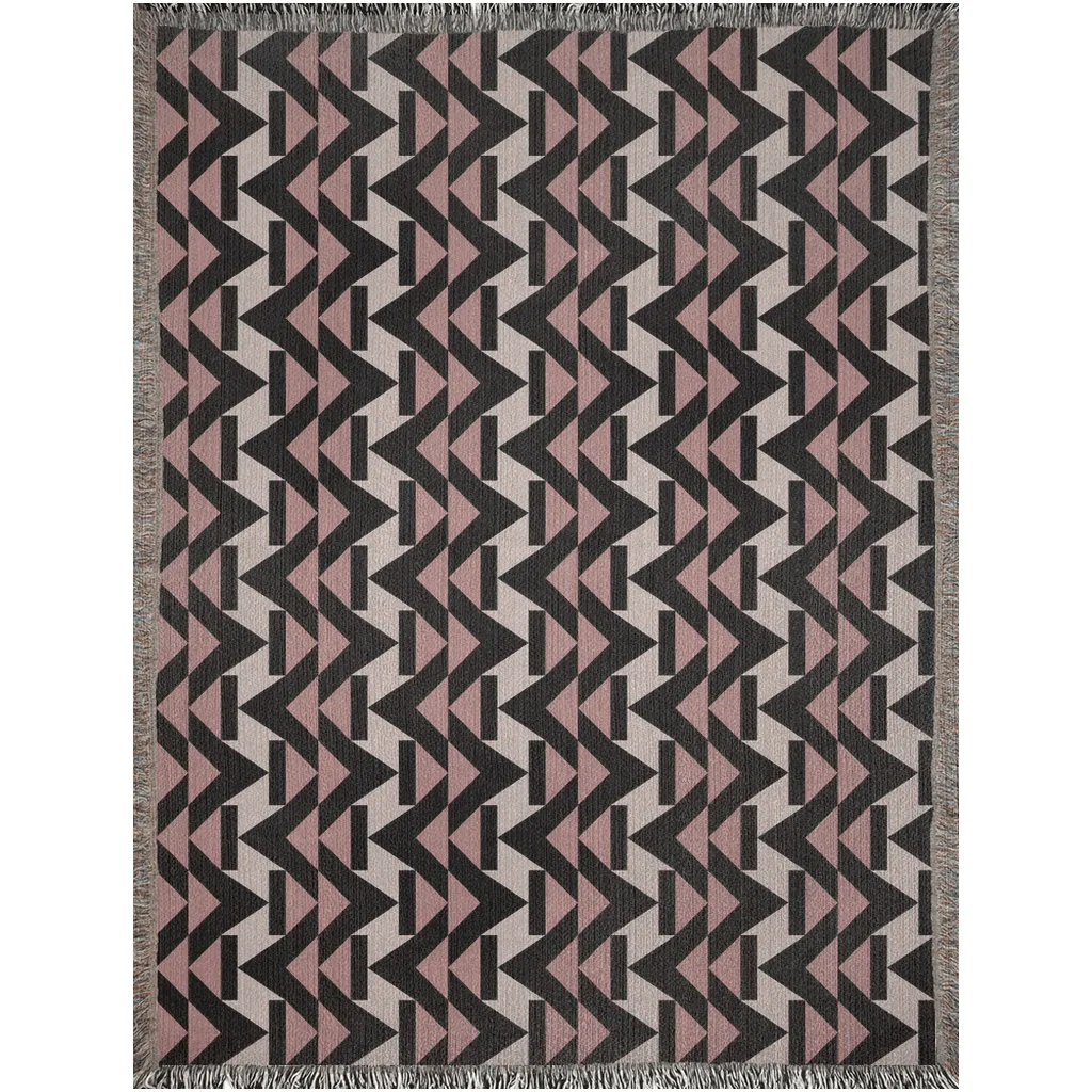 Modern Chevron Pattern Woven Throw Blanket