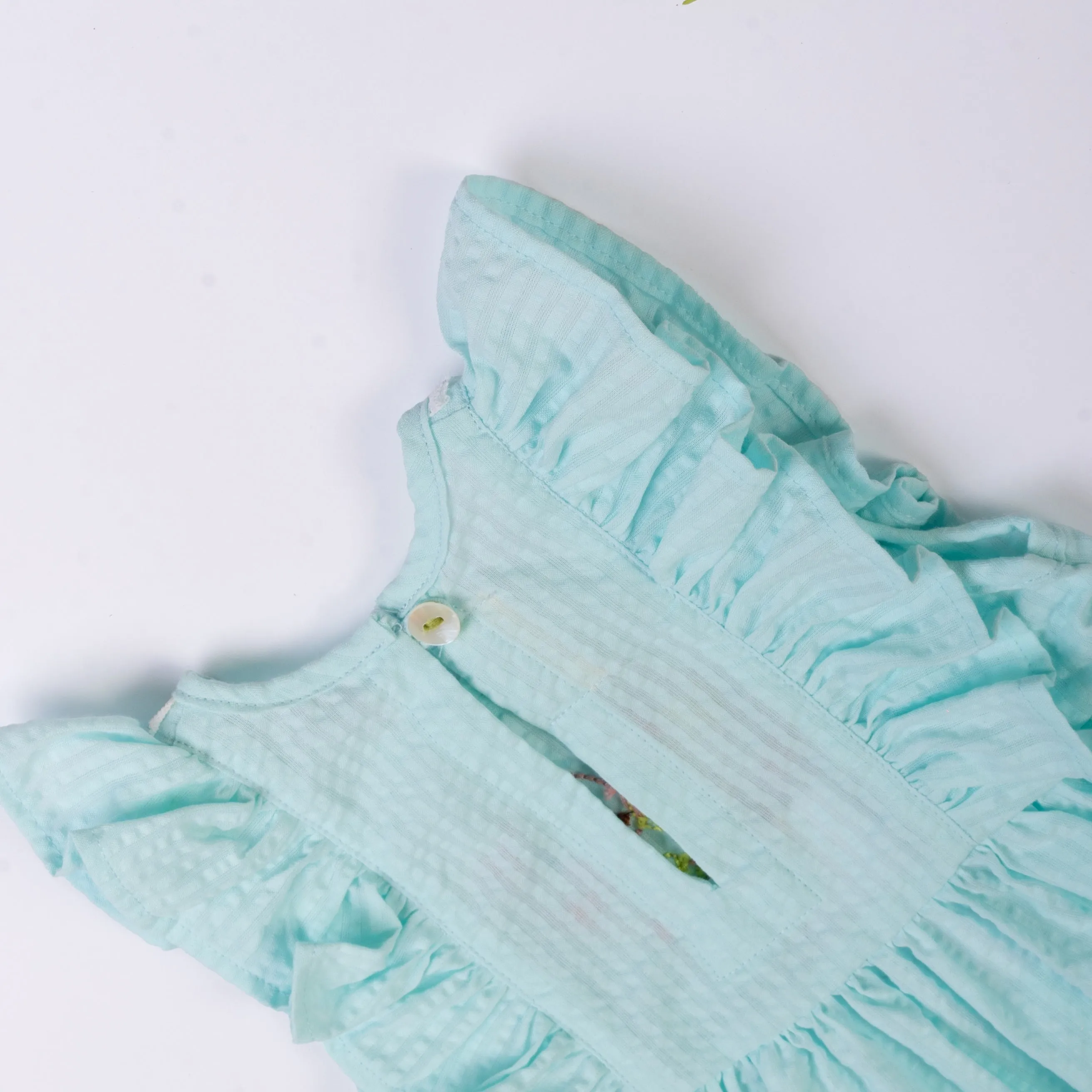 Powder Blue Heart Embroidered Dress