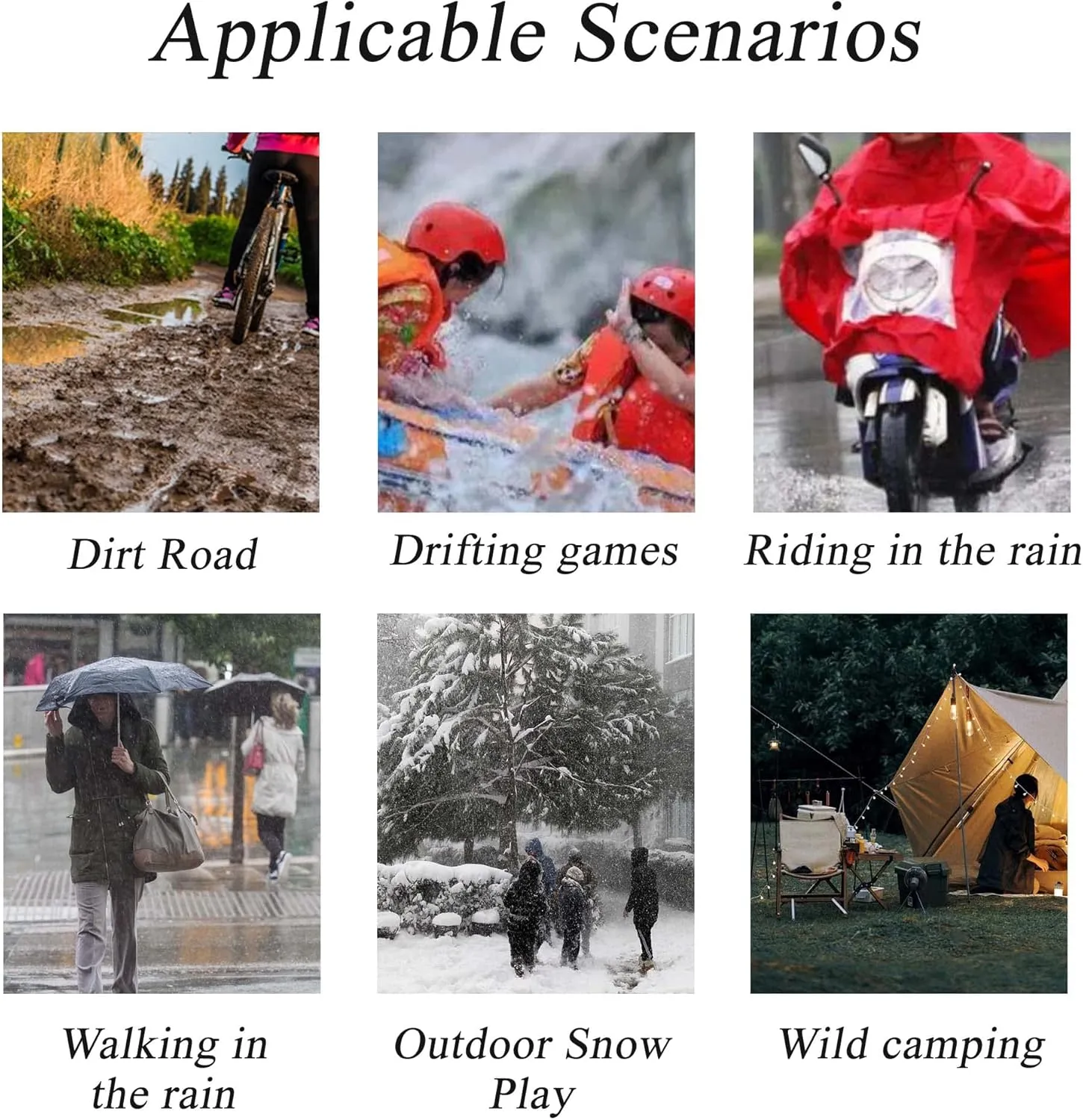 Rain Shoe Covers Waterproof Rain Boot Shoe Cover Rubber Sole Reusable Anti-Slip Rain Snow Boots Overshoes Gear Shoes Covers Durable Mud-Proof Shoe Protector for Cycling Outdoor Travel (Black, XXL)