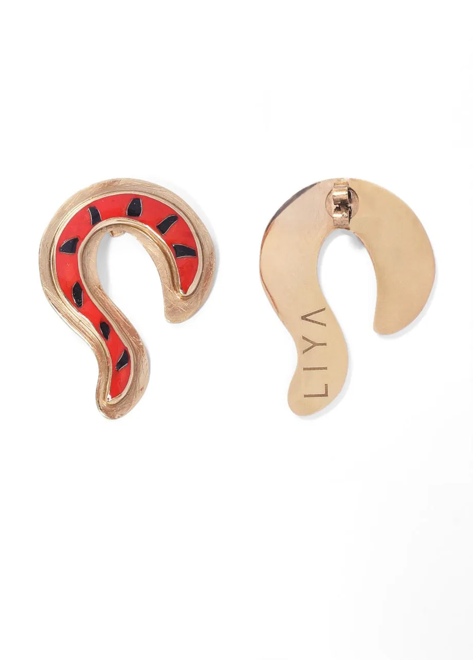 RED ZEBRA EARRINGS