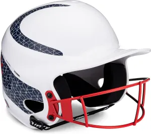 RIP-IT Women's Red, White, & Blue Vision Classic Softball Batting Helmet 2.0 (Medium/Large)