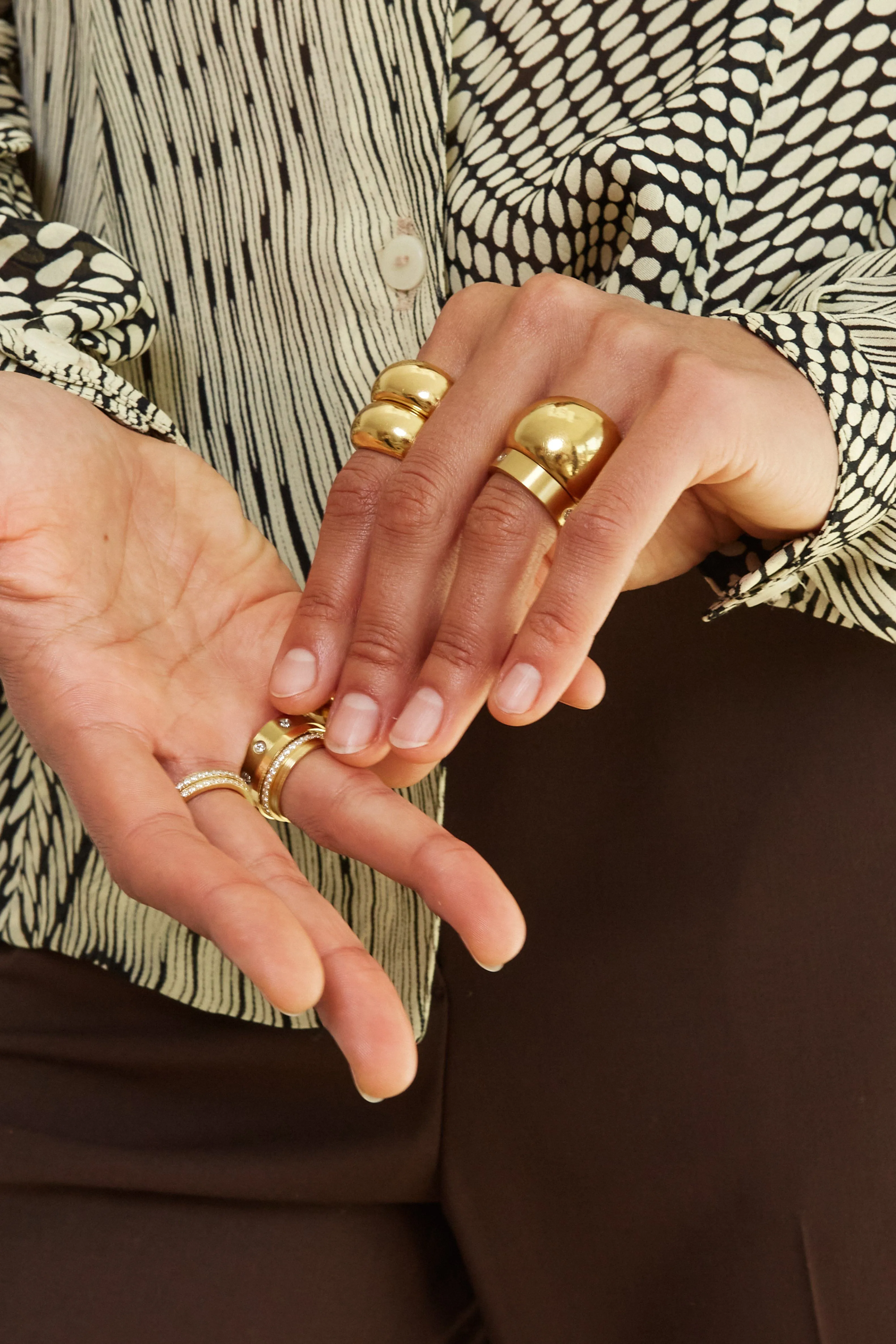Small Gold Orb Ring