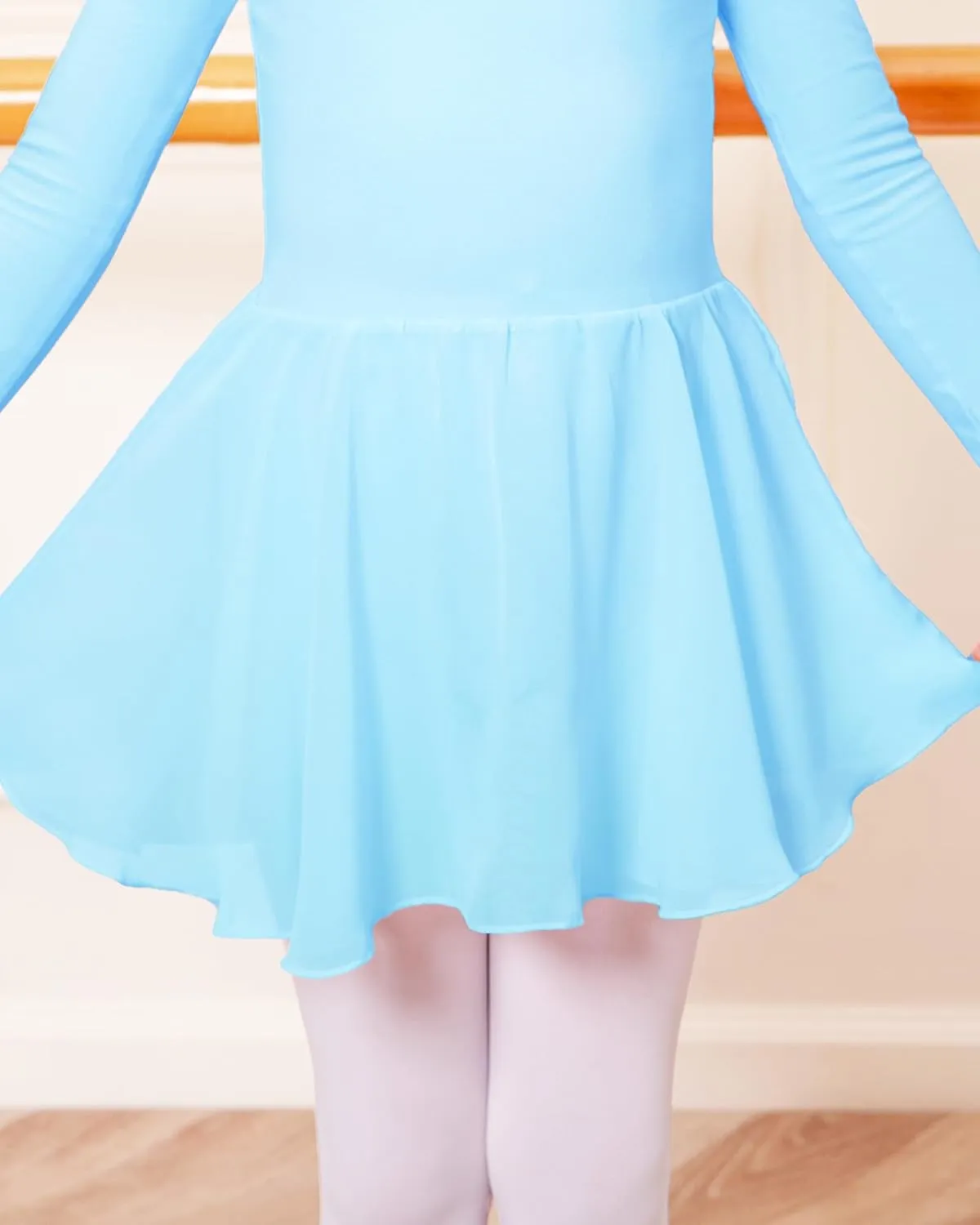 Stelle Ballet Leotards for Girls Long Sleeve Toddler Dance Leotard Outfits with Skirt Classic(Little/Big Kid)