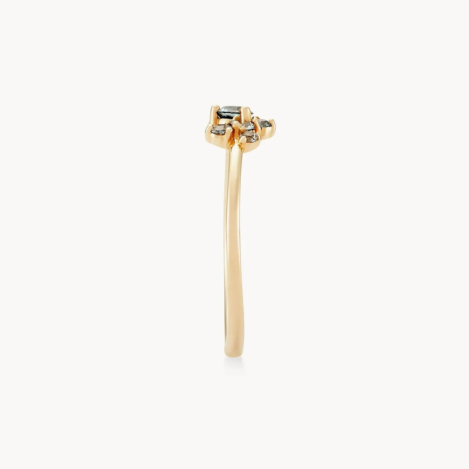 tie dye something blu ring - 14k yellow gold, blue and white sapphires