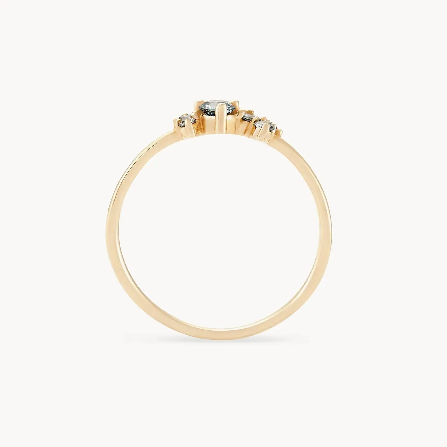 tie dye something blu ring - 14k yellow gold, blue and white sapphires