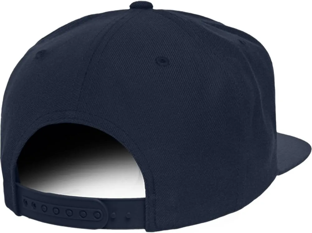 Trendy Apparel Shop Old School Old English Embroidered Flat Brim Classic Snapback Cap