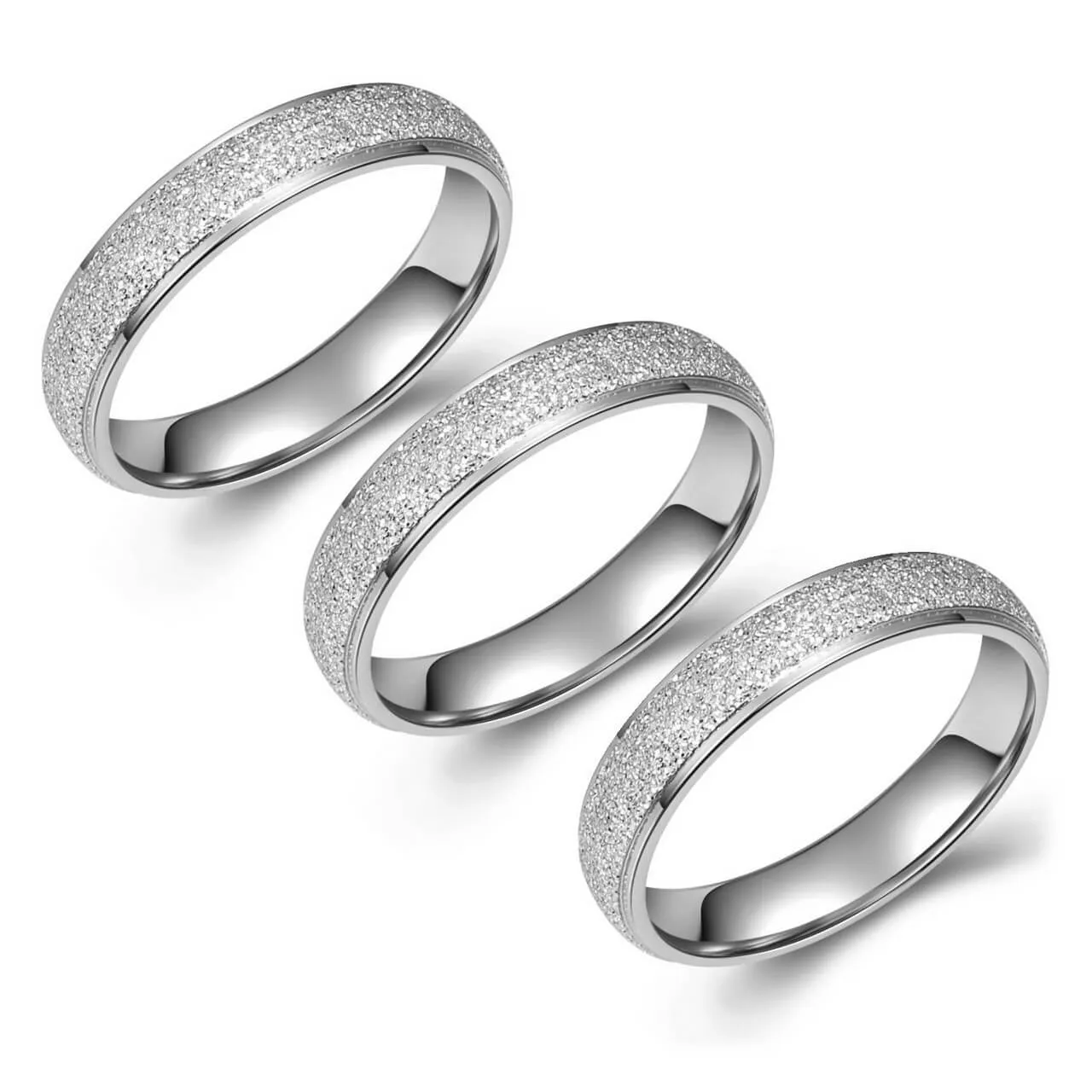 Women's 4mm Matte Band Knuckle Finger Stackable Ring | Jovivi