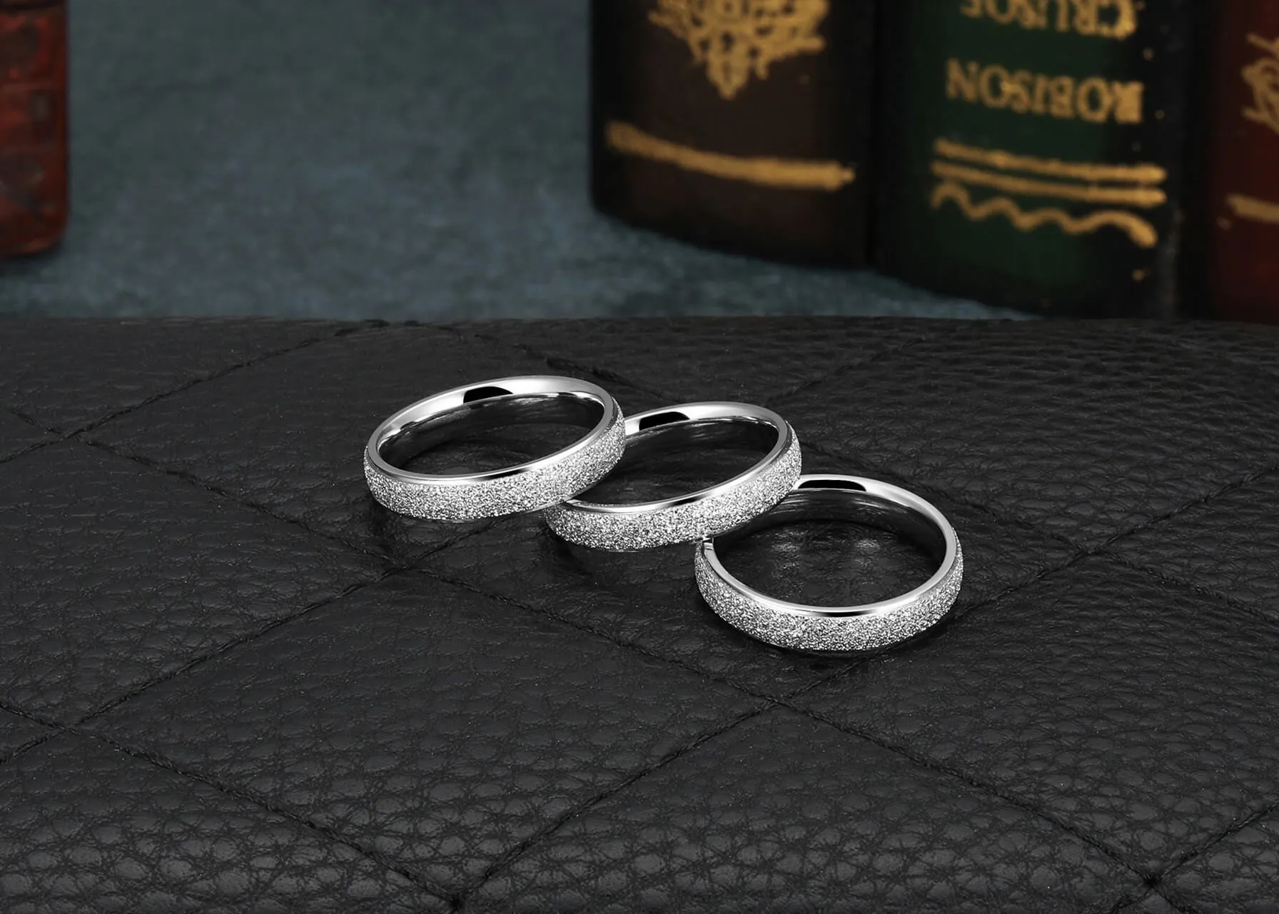 Women's 4mm Matte Band Knuckle Finger Stackable Ring | Jovivi