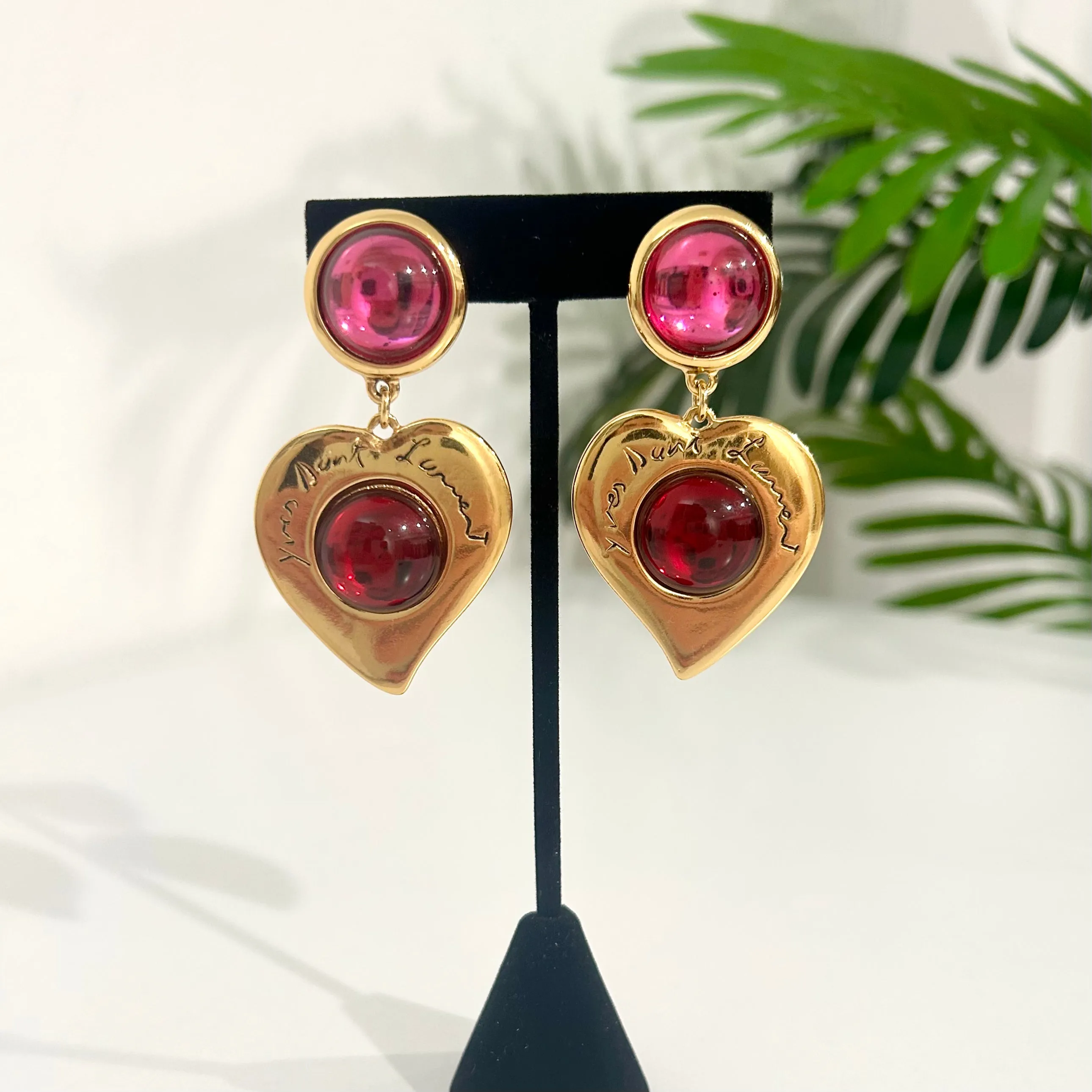 YSL Vintage Heart Earrings